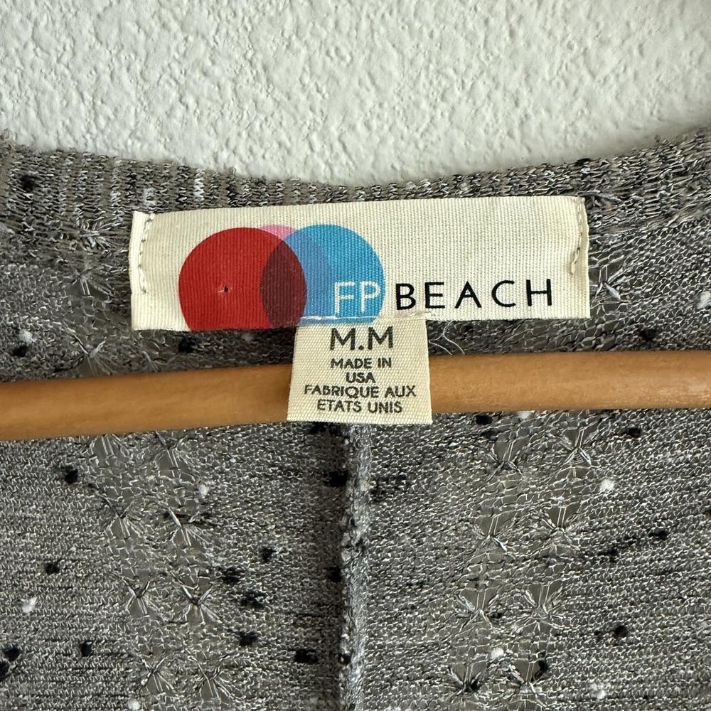 Rare Y2K Free People Beach Duster Cardigan Womens Medium Woven Boho Festival - Picture 10 of 14